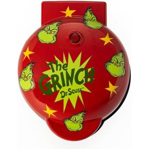Uncanny Brands Bluey Mini Waffle Maker – Fun Character Waffles – Easy to Use and Clean(Dr. Seuss The Grinch)