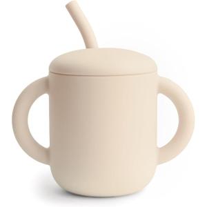 mushie x Bluey 100% Silicone Training Cup & Straw for Toddlers | 6 Months+ (Bluey Sage)(Shifting Sand)