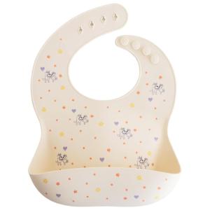 mushie x Bluey Silicone Baby Bib | Adjustable Fit Waterproof Bibs (Bluey Ivory)(Bluey Ivory)