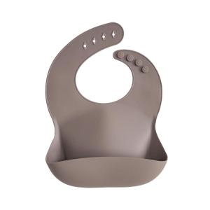 mushie x Bluey Silicone Baby Bib | Adjustable Fit Waterproof Bibs (Bluey Ivory)(Dove Gray)