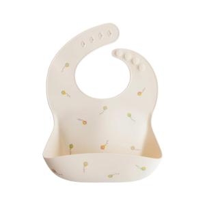 mushie x Bluey Silicone Baby Bib | Adjustable Fit Waterproof Bibs (Bluey Ivory)(Kites)