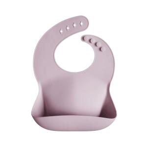 mushie x Bluey Silicone Baby Bib | Adjustable Fit Waterproof Bibs (Bluey Ivory)(Pale Mauve)