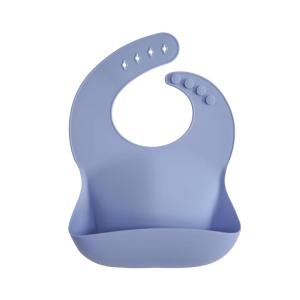 mushie x Bluey Silicone Baby Bib | Adjustable Fit Waterproof Bibs (Bluey Ivory)(Powder Blue)