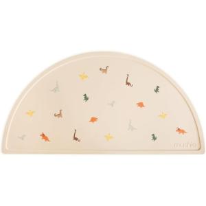 mushie x Bluey Silicone Placemat for Kids | BPA-Free Non-Slip Design (Bluey Ivory)(Dinosaurs)