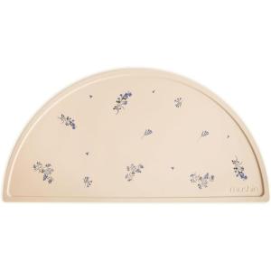 mushie x Bluey Silicone Placemat for Kids | BPA-Free Non-Slip Design (Bluey Ivory)(Lilac Flowers)