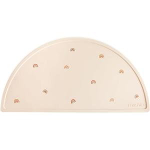 mushie x Bluey Silicone Placemat for Kids | BPA-Free Non-Slip Design (Bluey Ivory)(Rainbows)