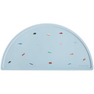 mushie x Bluey Silicone Placemat for Kids | BPA-Free Non-Slip Design (Bluey Ivory)(Retro Cars)