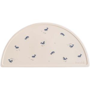 mushie x Bluey Silicone Placemat for Kids | BPA-Free Non-Slip Design (Bluey Ivory)(Whales)