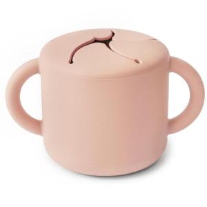 mushie x Bluey Silicone Snack Cup | Spill Proof Food Container for Toddler and Baby (Bluey Ivory)(Blush)