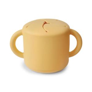 mushie x Bluey Silicone Snack Cup | Spill Proof Food Container for Toddler and Baby (Bluey Ivory)(Daffodil)