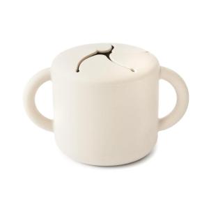 mushie x Bluey Silicone Snack Cup | Spill Proof Food Container for Toddler and Baby (Bluey Ivory)(Ivory)