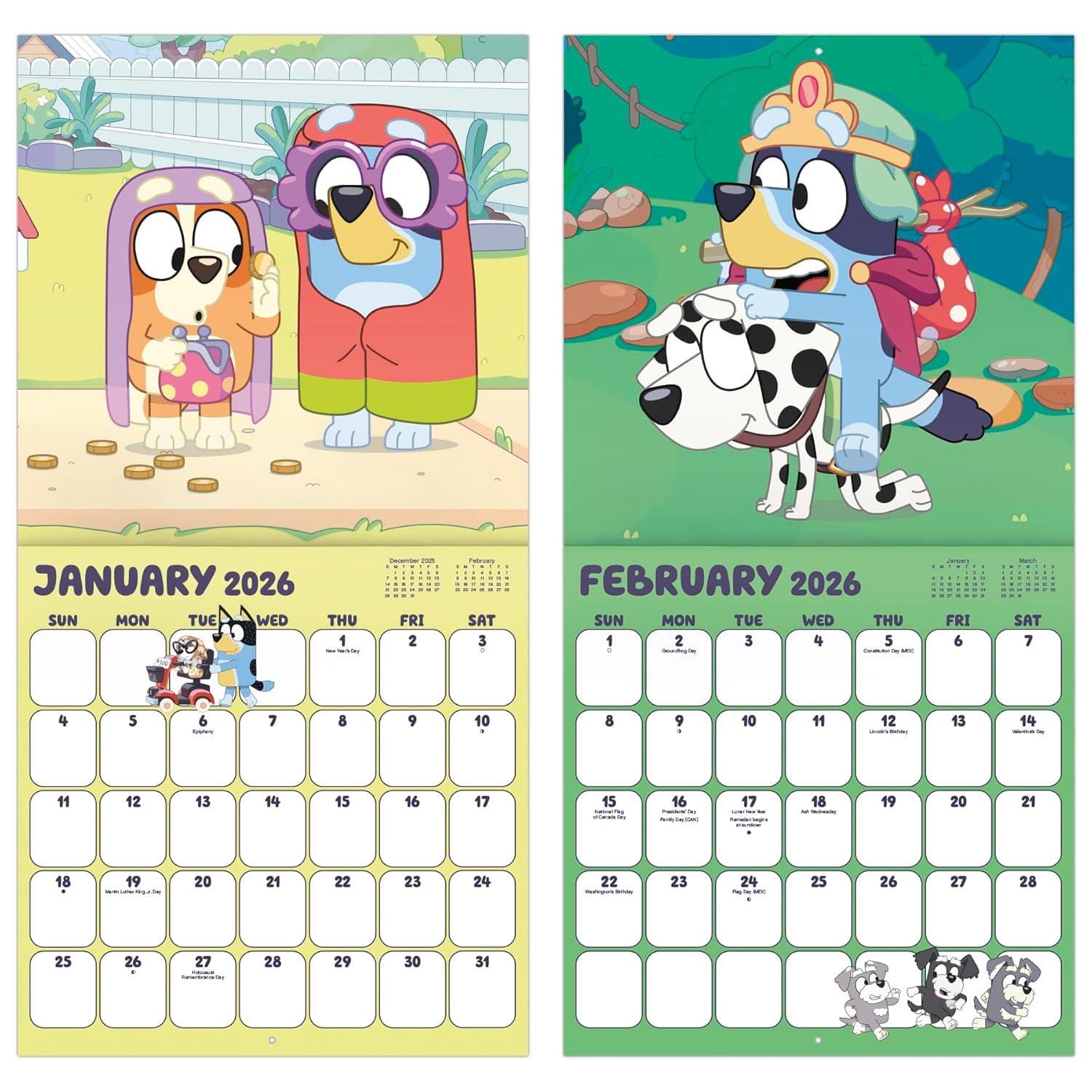 image2026 Bluey Wall Calendar