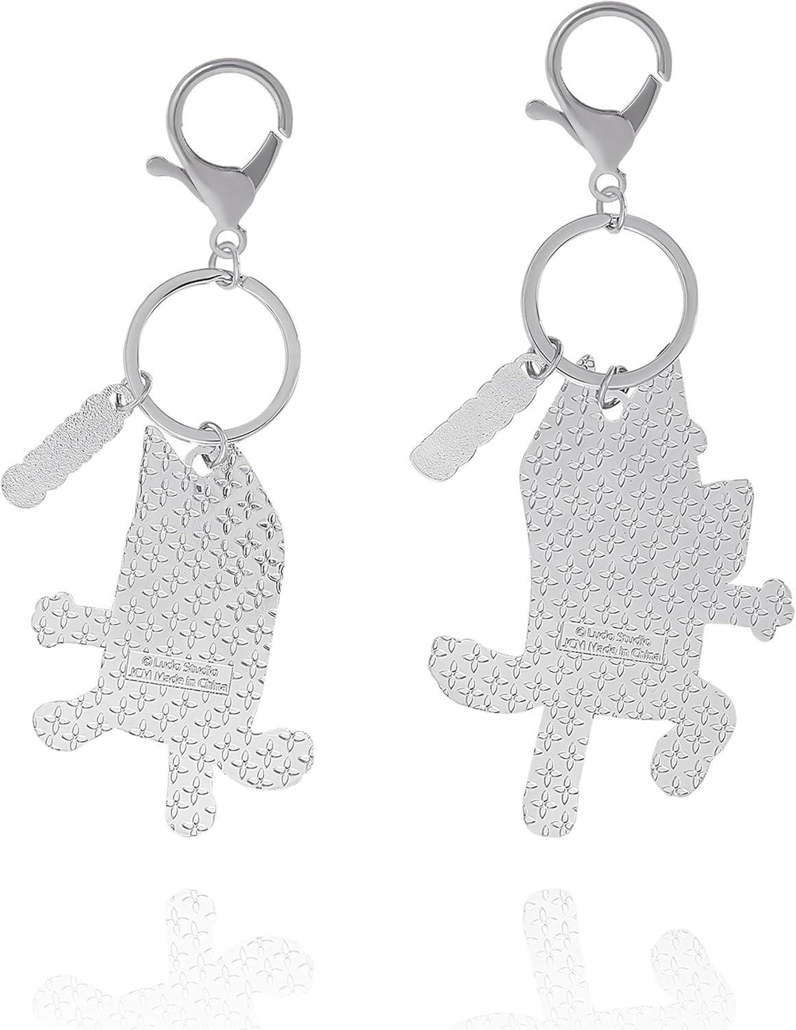 imageBingo and Bluey Backpack Keychains for Girls 2Pack Official License EnamelPlated Bluey Keychains and Backpack Charms