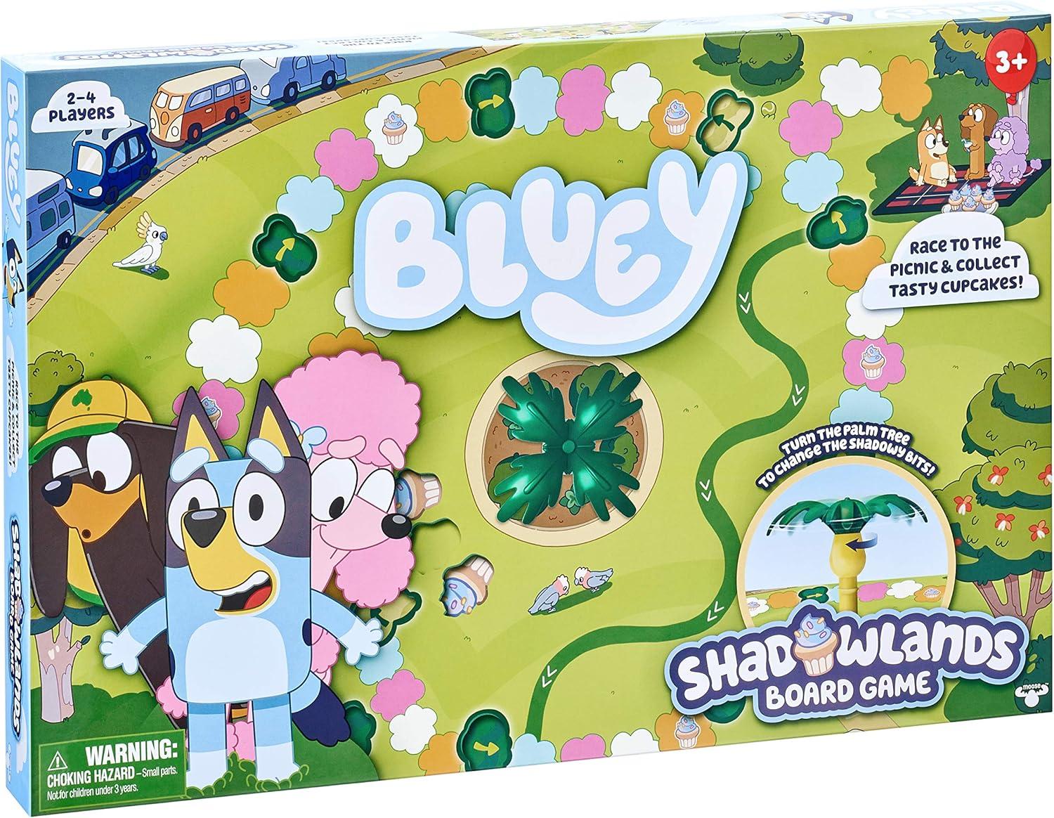 imageBluey Shadowlands Board Game Family Game Night Unpredictable Fun Engaging Fun for All Collect All 5 Cupcake Cards 24 Players for Ages 3 Multicolor 13011