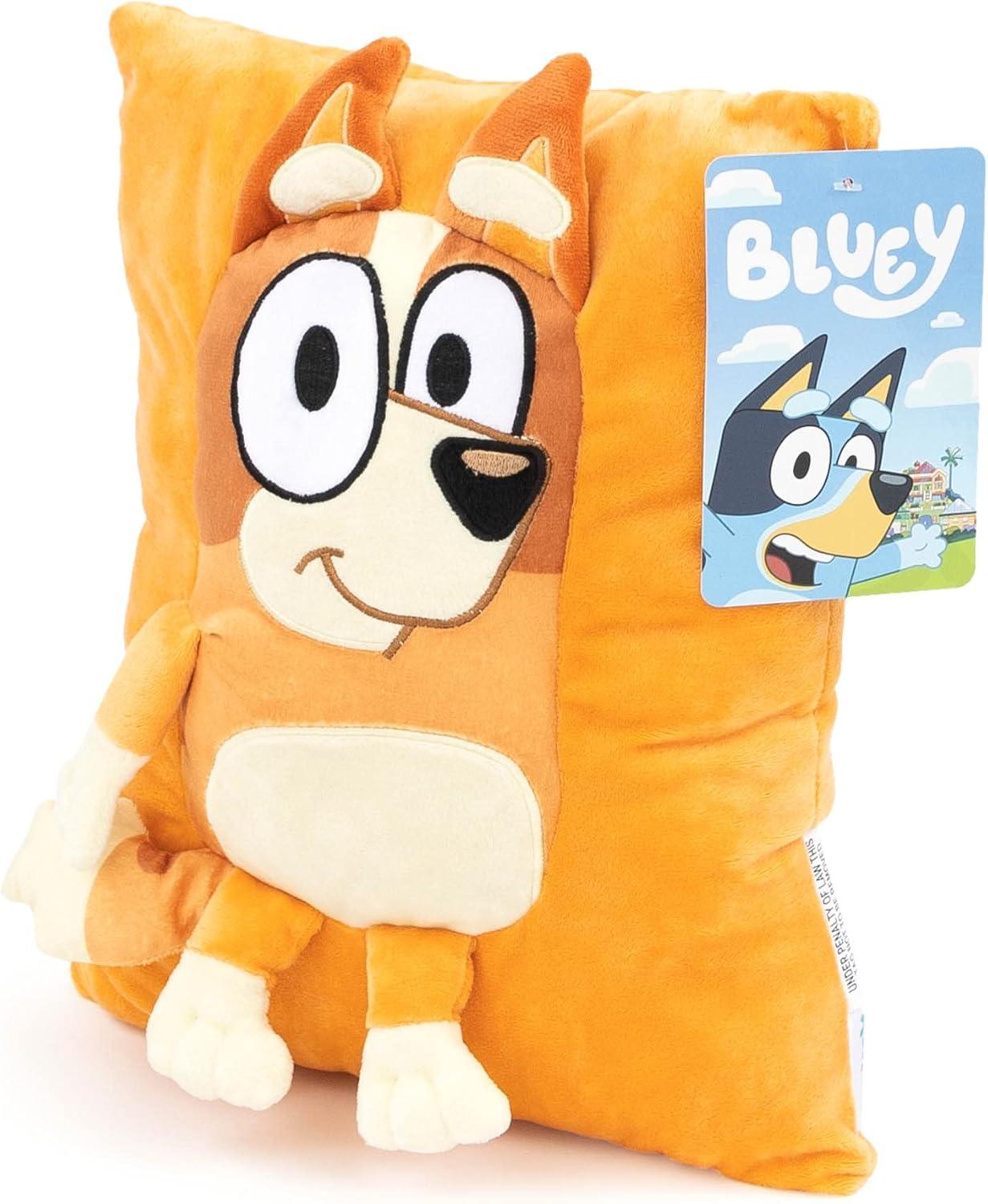 imageBluey Bingo Snuggle Pillow Super Soft Plush Decorative Throw Pillow Measures 13 Inches Official ProductOrange Bingo