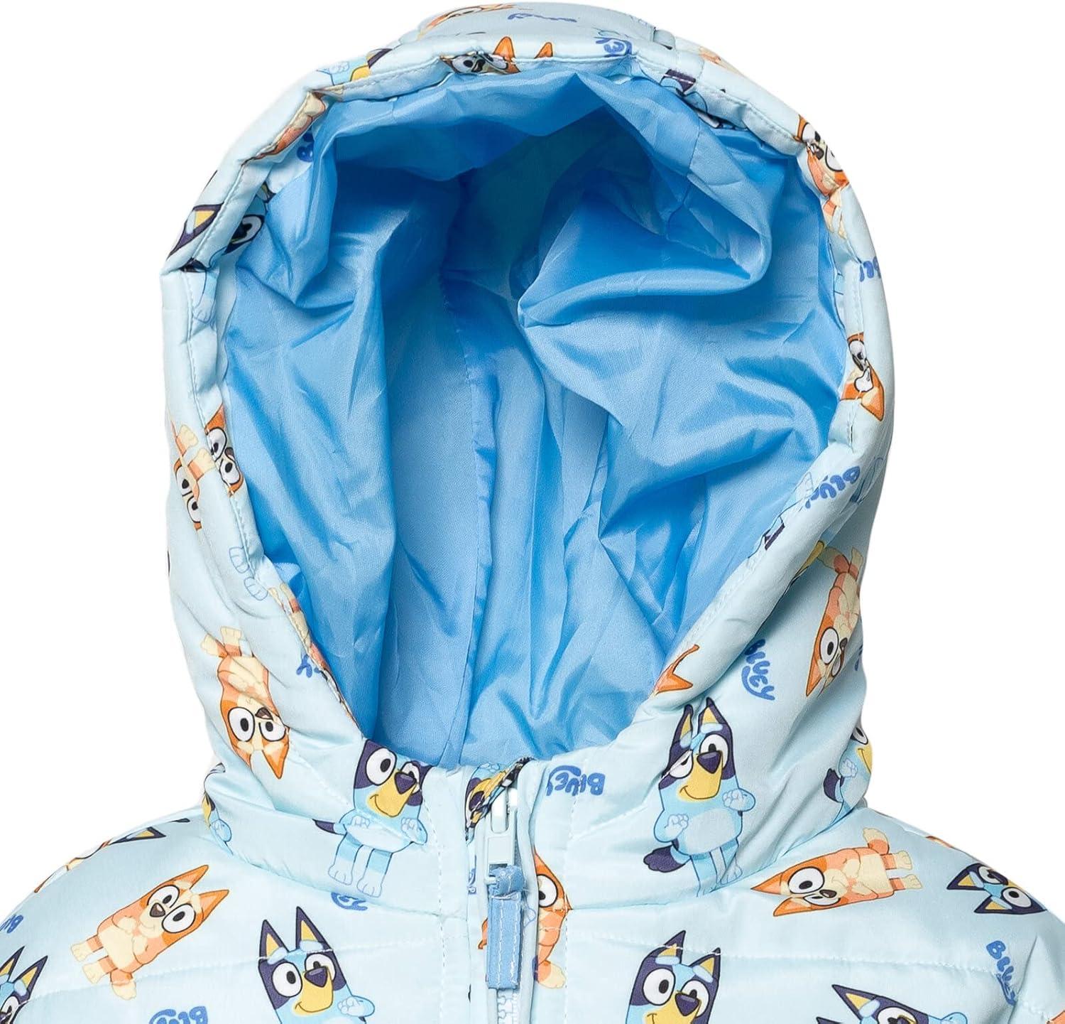 imageBluey Bingo Zip Up Fashion Winter Coat Puffer JacketBlue