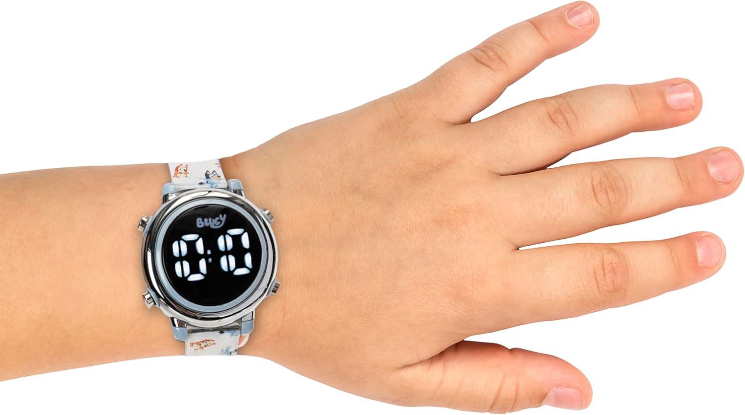 imageBluey Digital Watch for Kids with LightUp Screen and Silicone Strap Featuring Bluey and Friends Easy Time Display Fun for Boys and Girls Fits Wrists 55quot to 8quot