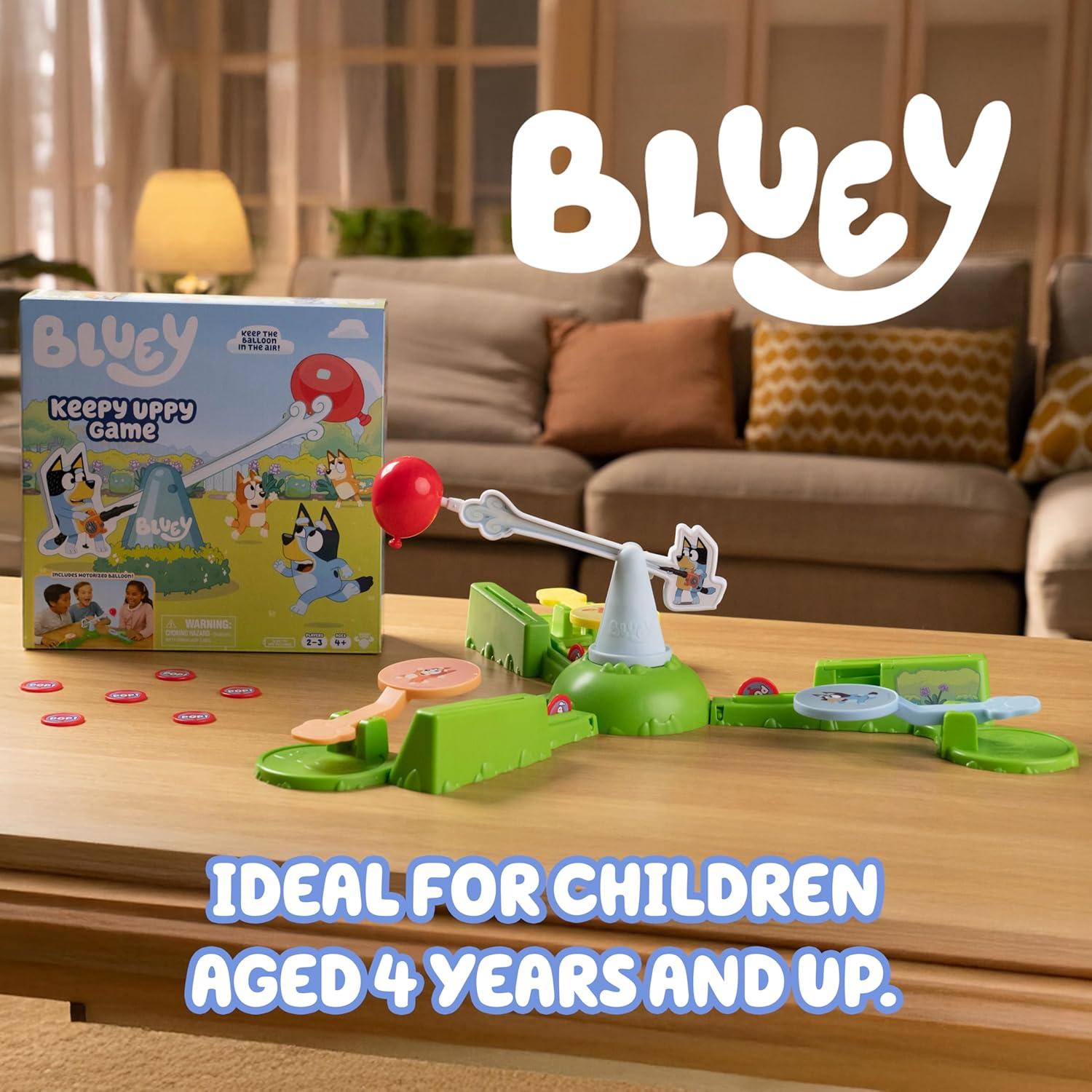 imageBluey Keepy Uppy Game Motorized Toddler Game with Bingo and Chilli Character Paddles Games for 4 Year Olds