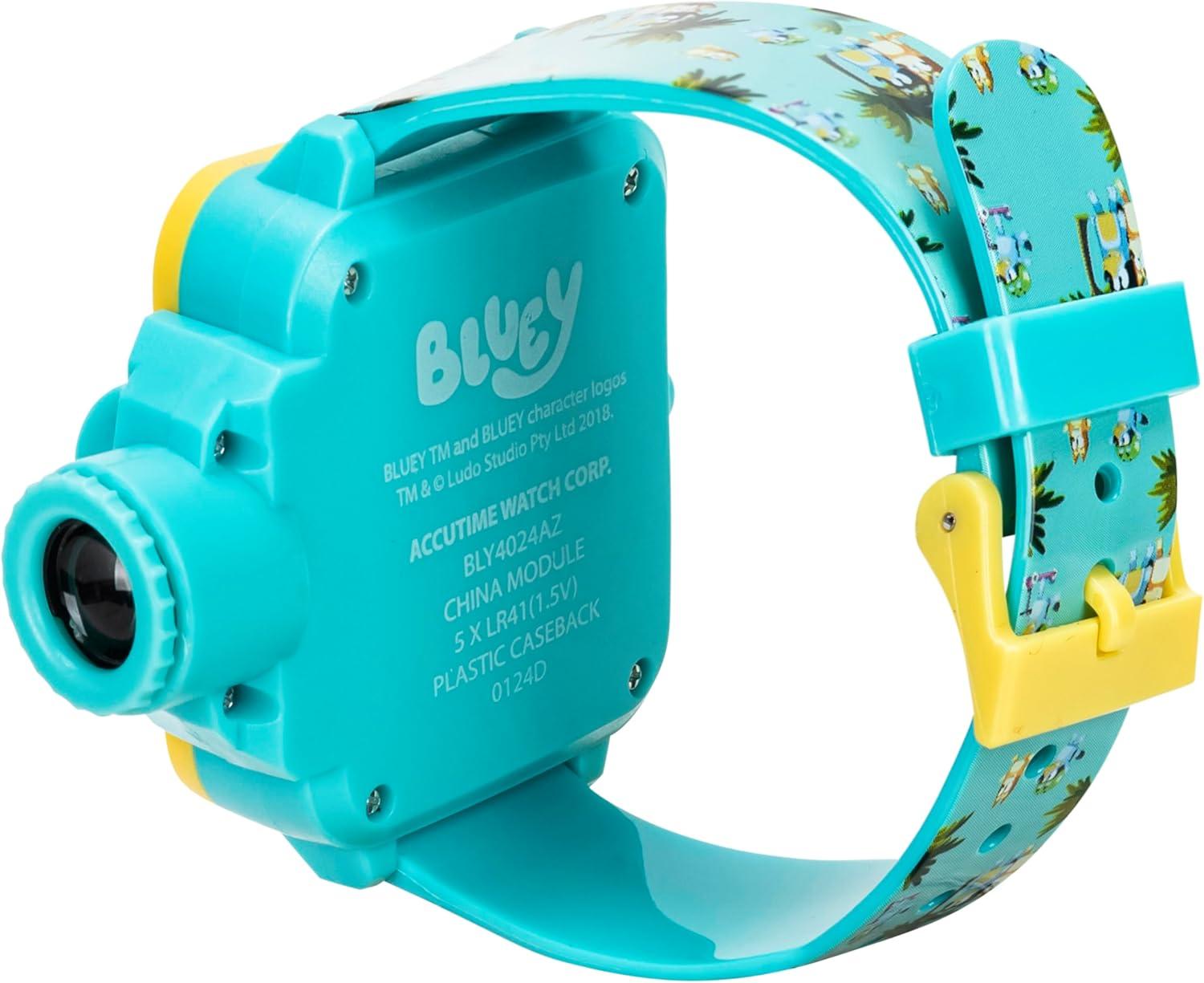 imageBluey Kids Digital Projector Watch with 6 Image Slides Adjustable Character Strap Digital LCD Display Bright Projection Button Fun for Preschool Ages Wrist Size 55quot8quot