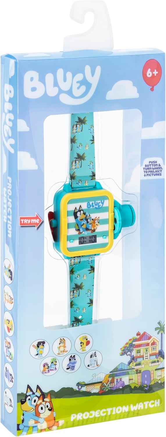imageBluey Kids Digital Projector Watch with 6 Image Slides Adjustable Character Strap Digital LCD Display Bright Projection Button Fun for Preschool Ages Wrist Size 55quot8quot
