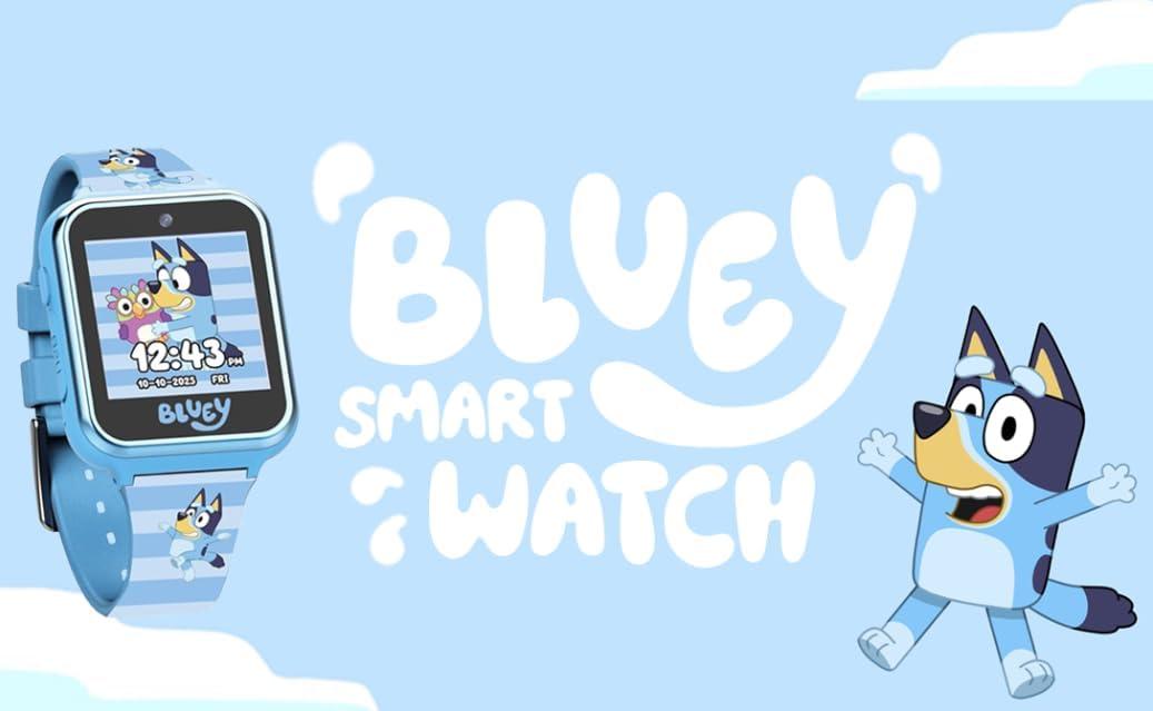 imageBluey Kids Smartwatch with Camera Games Pedometer and Audio Recorder for Creative Play and Learning 15quot Touchscreen Blue Fits 55quot80quot Wrists for Boys and Girls Ages 3