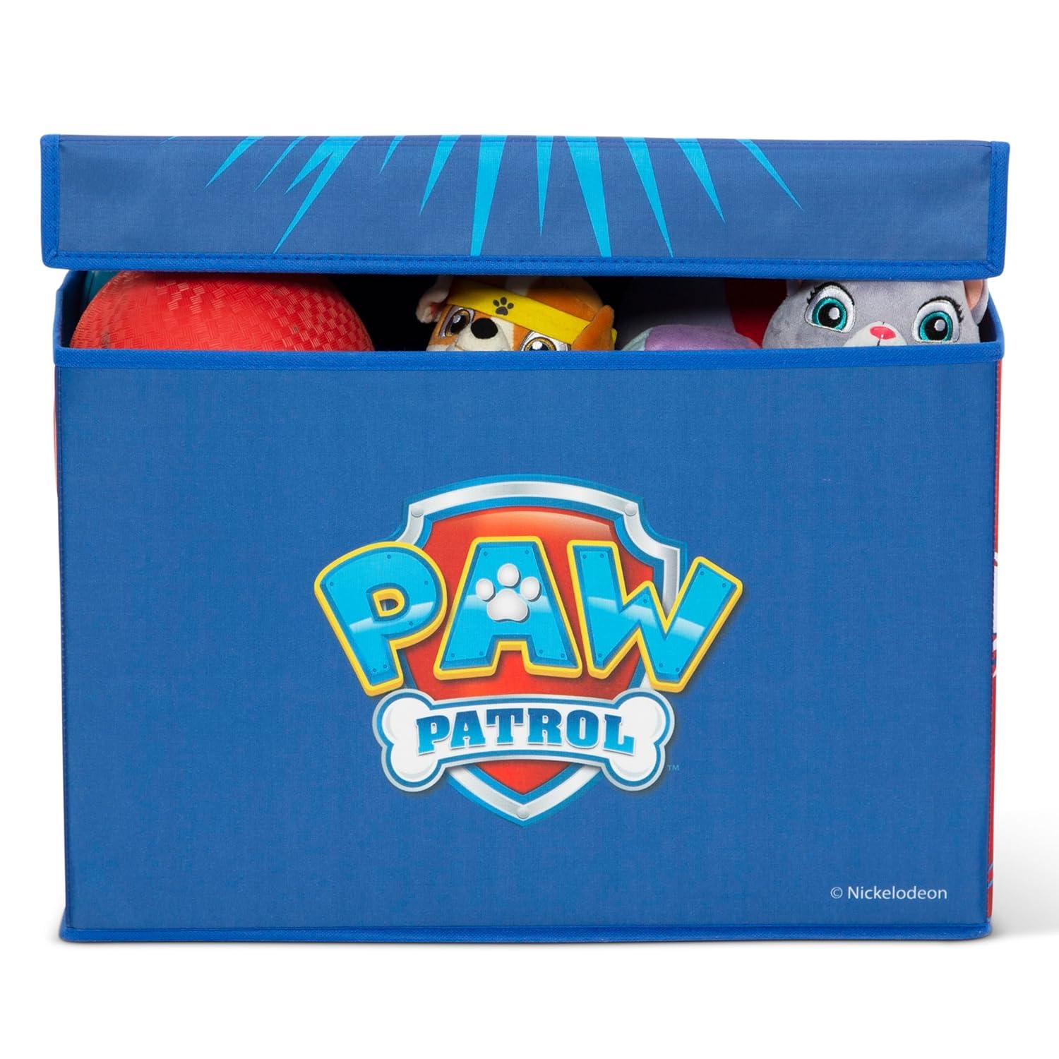 imageDelta Children Bluey 4Piece Toddler RoominaBox Set Includes Sleep and Play Toddler Bed Table 1 Chair and Fabric Toy Box BluePaw Patrol