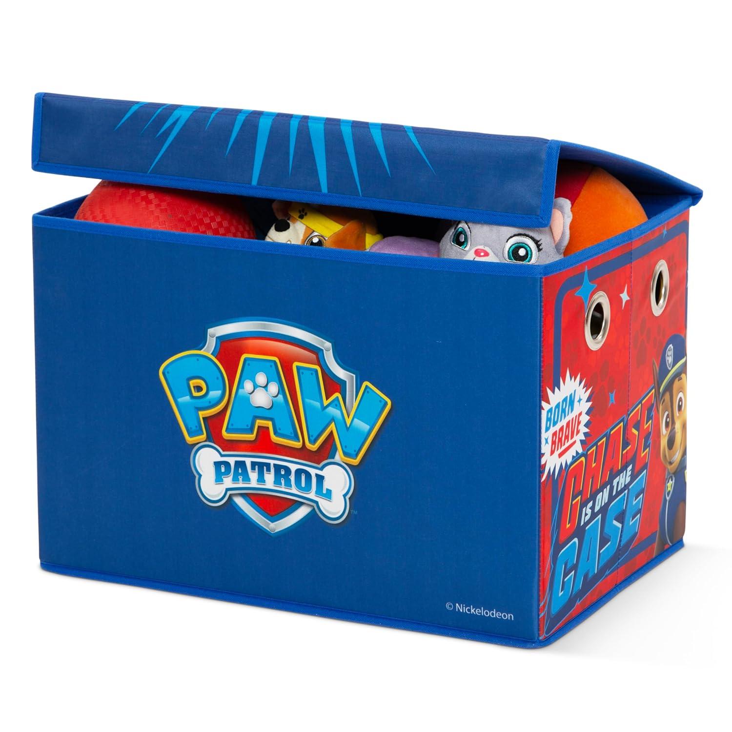 imageDelta Children Bluey 4Piece Toddler RoominaBox Set Includes Sleep and Play Toddler Bed Table 1 Chair and Fabric Toy Box BluePaw Patrol