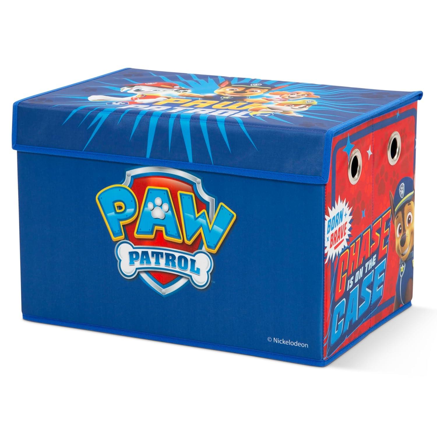 imageDelta Children Bluey 4Piece Toddler RoominaBox Set Includes Sleep and Play Toddler Bed Table 1 Chair and Fabric Toy Box BluePaw Patrol