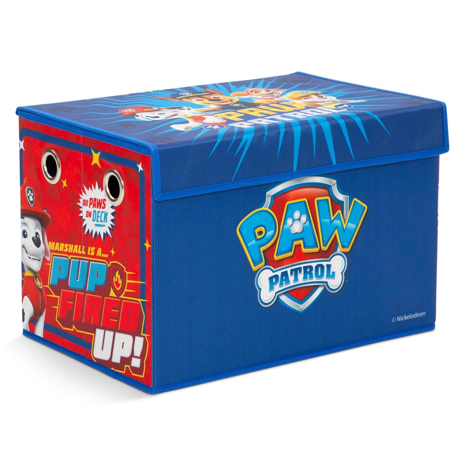 imageDelta Children Bluey 4Piece Toddler RoominaBox Set Includes Sleep and Play Toddler Bed Table 1 Chair and Fabric Toy Box BluePaw Patrol