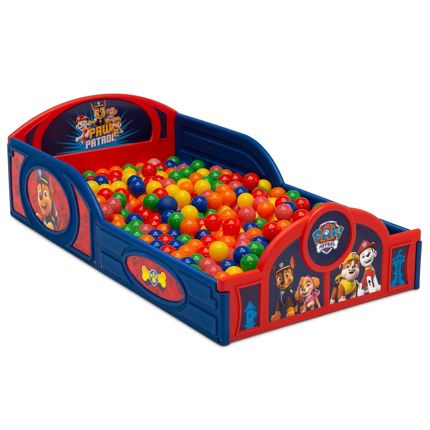 imageDelta Children Bluey 4Piece Toddler RoominaBox Set Includes Sleep and Play Toddler Bed Table 1 Chair and Fabric Toy Box BluePaw Patrol