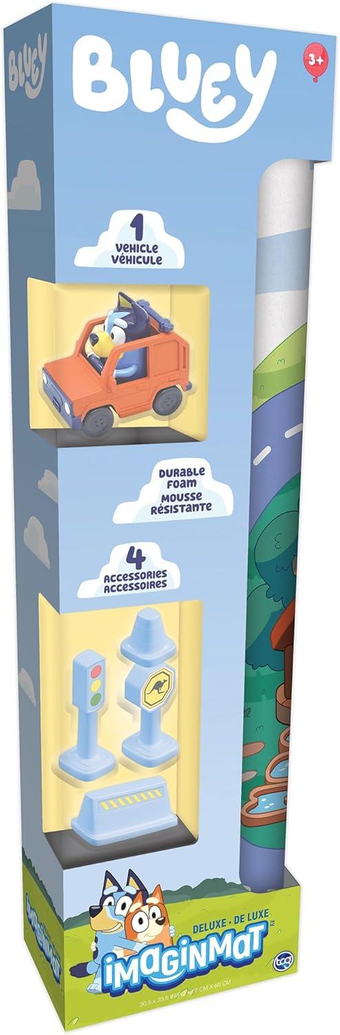 imageImaginmat Deluxe Bluey Floor Playmat ampamp Toy Car 305 x 205 Character Vehicle ampamp Road Accessories Durable EVA Foam Mat Licensed Kids Ages 3