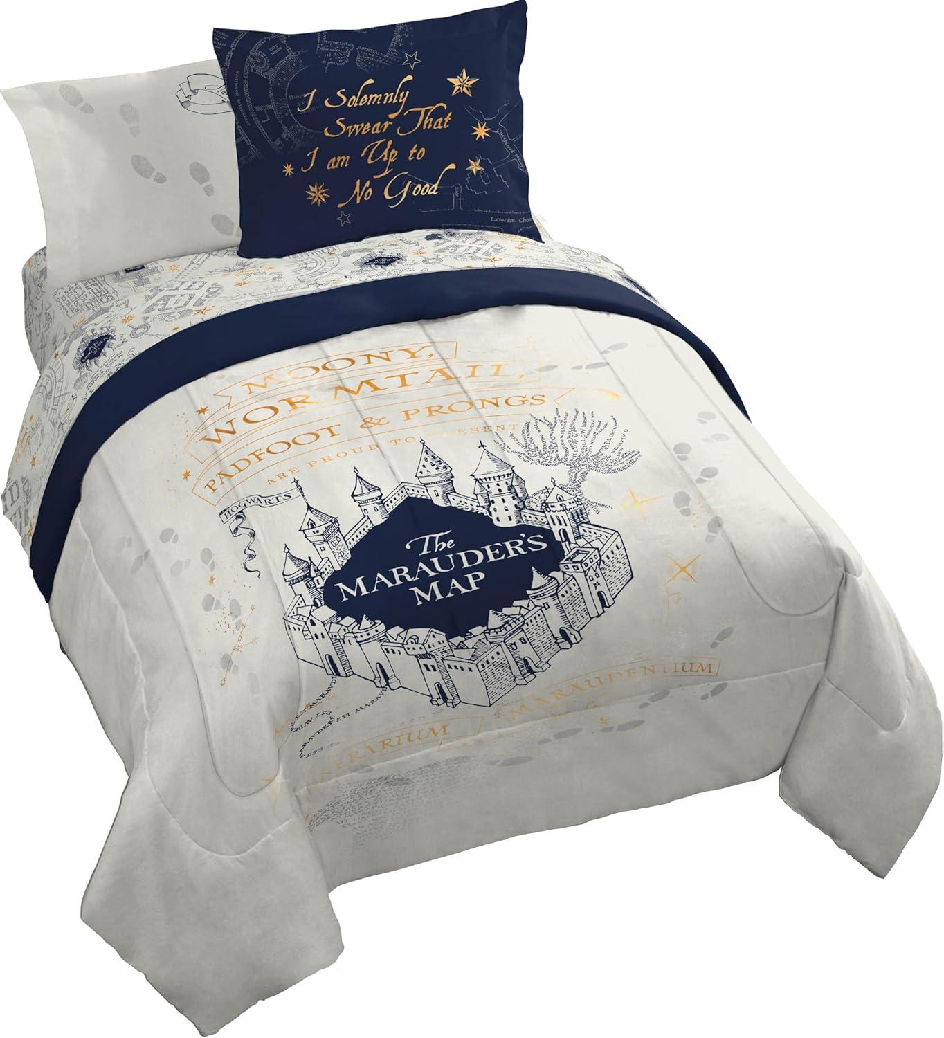 imageJay Franco Kids Comforter Set Includes Sheets and Pillow Covers Soft and Cozy Bed Set for Stylish Room Decor Pink Bluey 7 Piece Queen Size BeddingBeige Harry Potter