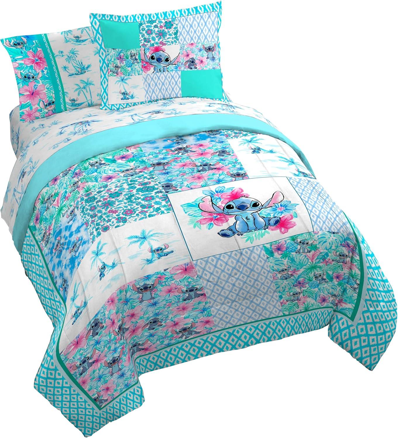 imageJay Franco Kids Comforter Set Includes Sheets and Pillow Covers Soft and Cozy Bed Set for Stylish Room Decor Pink Bluey 7 Piece Queen Size BeddingMulti Lilo and Stitch 02
