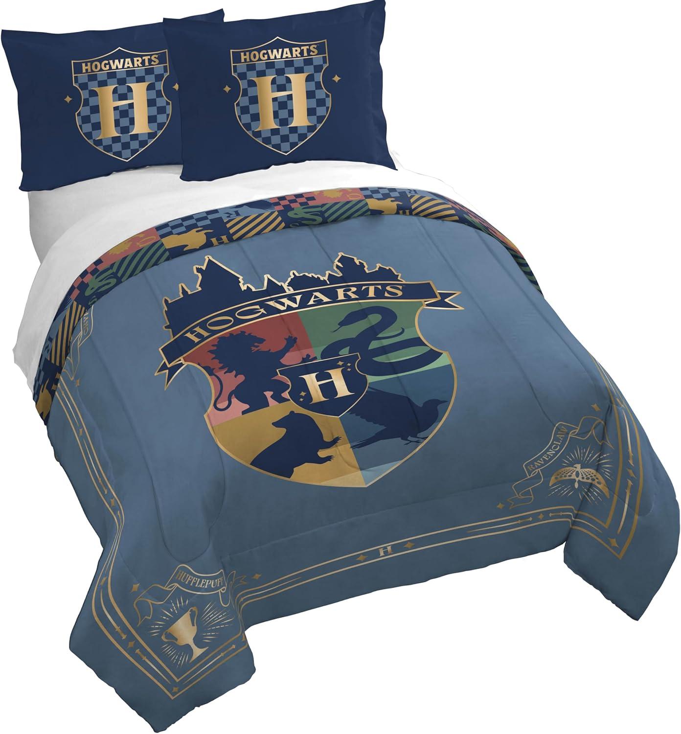 imageJay Franco Kids Duvet Cover Set 3 Piece Super Soft Bedding with Sham Pillowcase Cover ONLY Comforter Not Included Multi Bluey QueenBlue Harry Potter