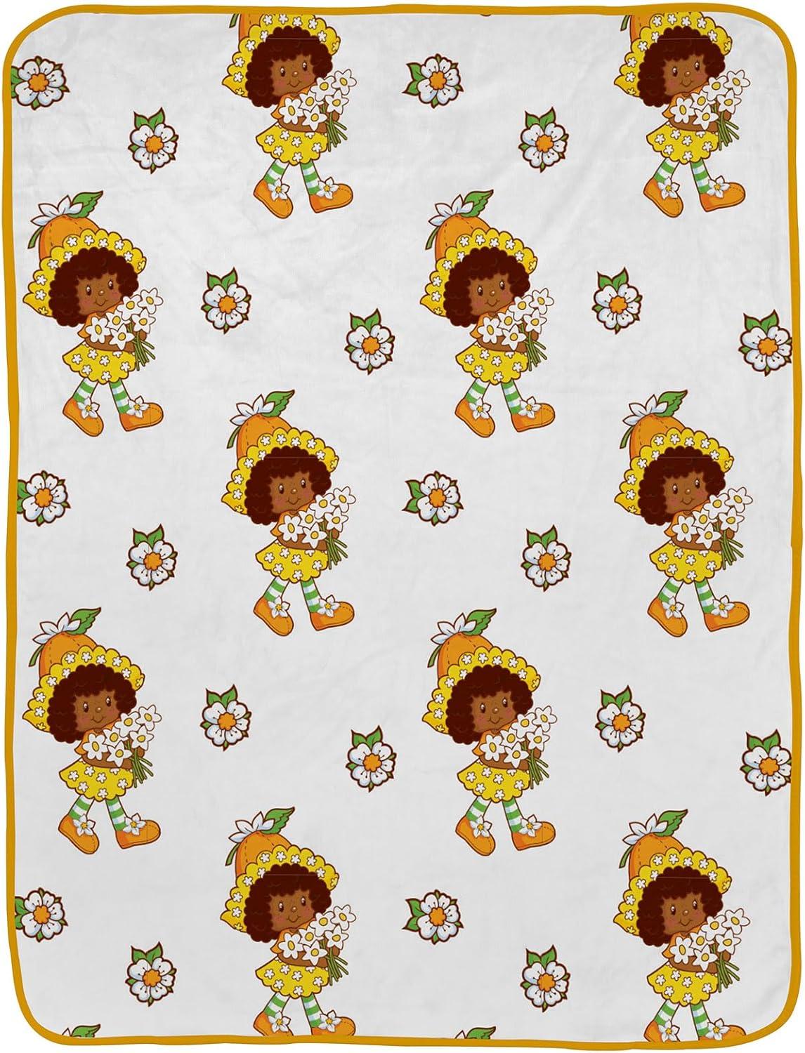 imageJay Franco Kids Plush Throw Blanket Soft ampamp Comfy Throw for Couch or Bed Cozy Home Dcor for Living Room ampamp Bedroom Multi Bluey 46x60 Throw BlanketWhite Orange Blossom
