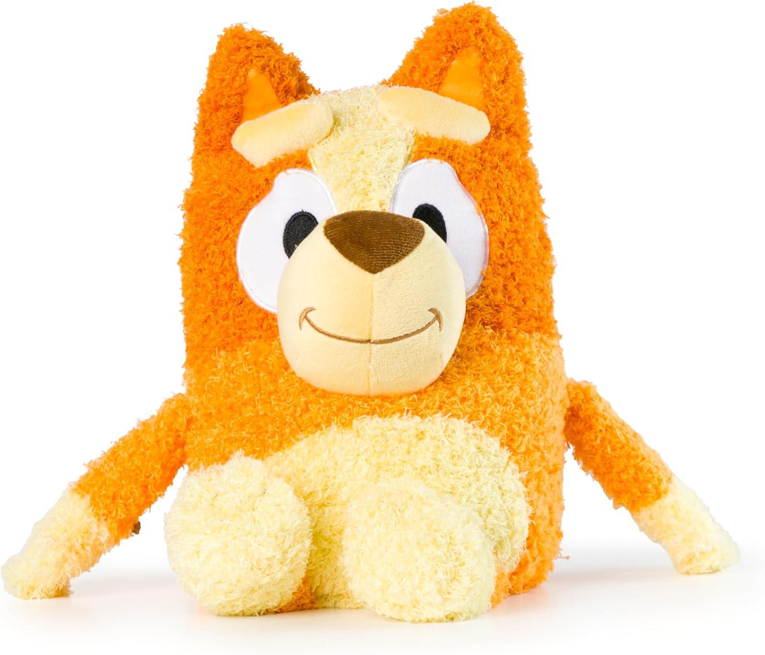 imageJay Franco Weighted Bluey Plush Pillow Buddy 25 lbs Soft Plushie Stuffed Pillow 17 Inches Orange Bingo