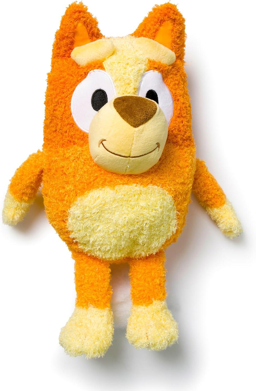 imageJay Franco Weighted Bluey Plush Pillow Buddy 25 lbs Soft Plushie Stuffed Pillow 17 Inches Orange Bingo