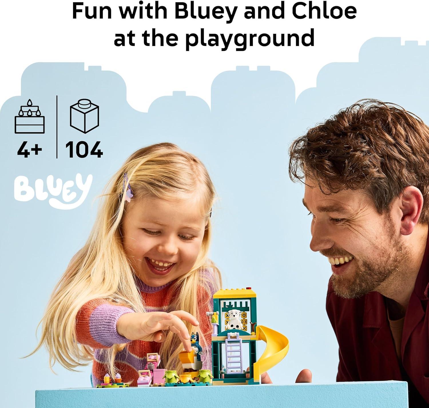 imageLEGO Bluey Playground Fun with Bluey and Chloe Sensory Building Blocks Preschool Pretend Play ampamp Learning Toys for Kids 4 Year Old Girl ampamp Boy Birthday Gifts 11201