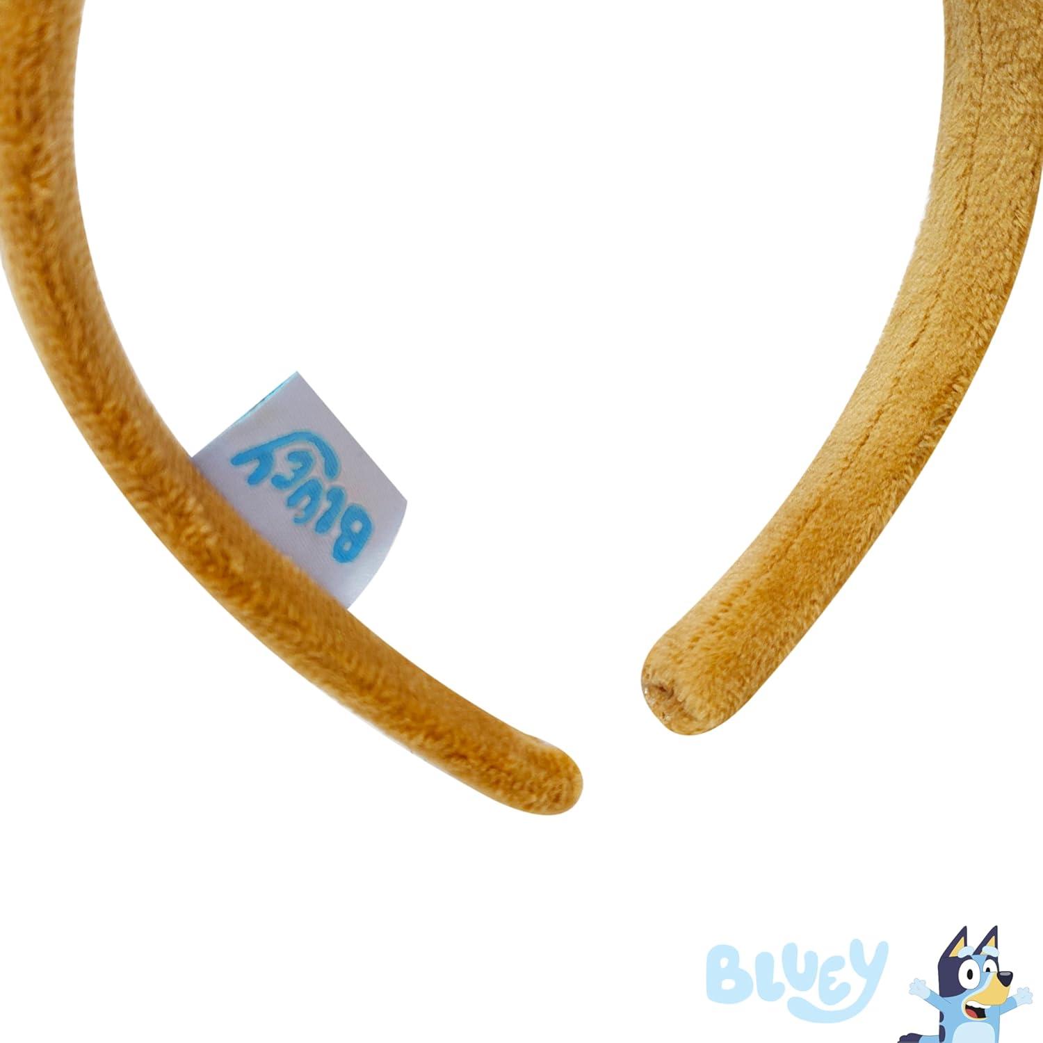 imageLUV HER Bluey Party Supplies 4pc Animal Costume Ears Headband Plush Soft Ears Elastic Family Headbands for Halloween Birthday Play Day
