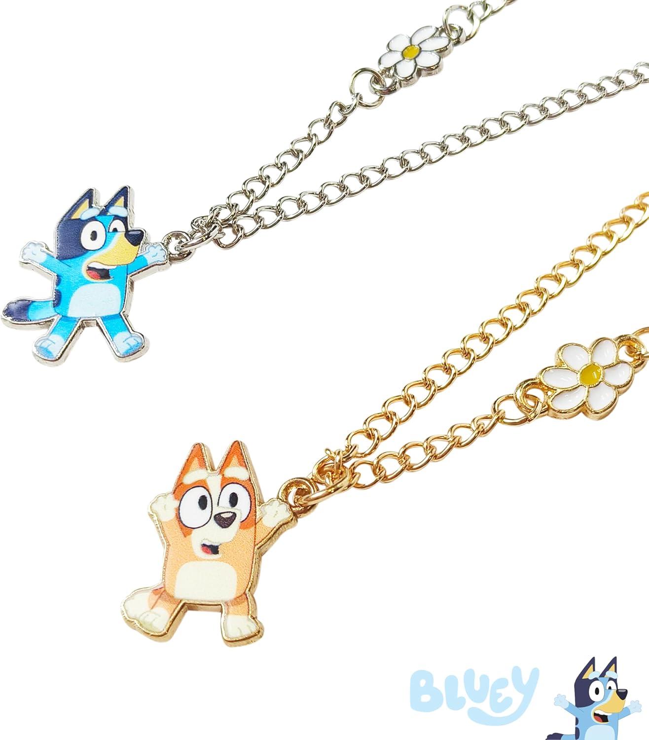 imageLUV HER Bluey and Bingo BFF Necklace Set Girls Friendship Gift for Ages 6
