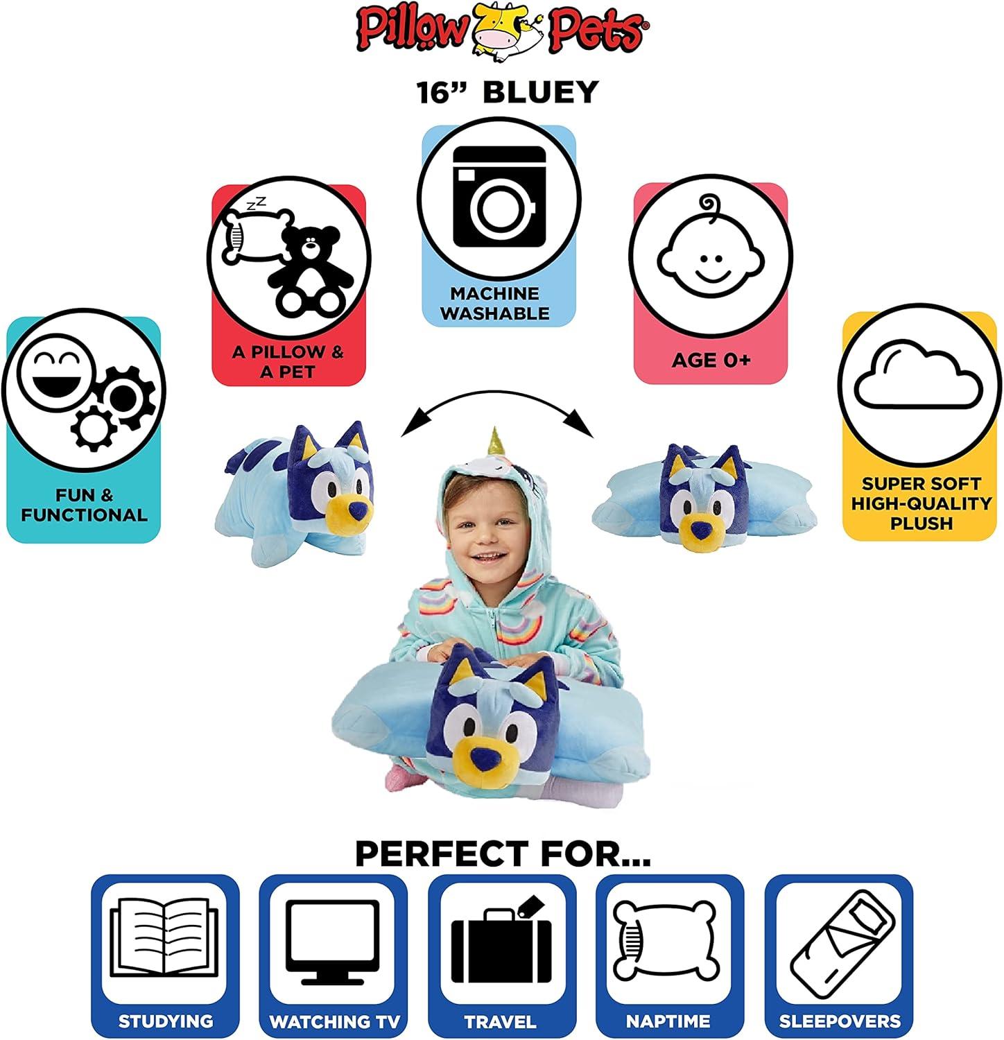 imagePillow Pets 16 inch Bluey BBC Studios Stuffed Animal Plush Toy Gift for Kids