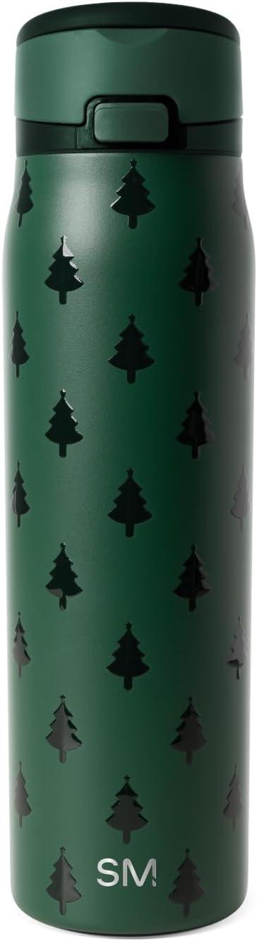 imageSimple Modern Holiday Bluey 40 oz Trek Tumbler with Handle and Straw Lid Cup Holder Friendly Insulated Stainless Steel Travel Mug Bluey Christmas MorningWinter Trees