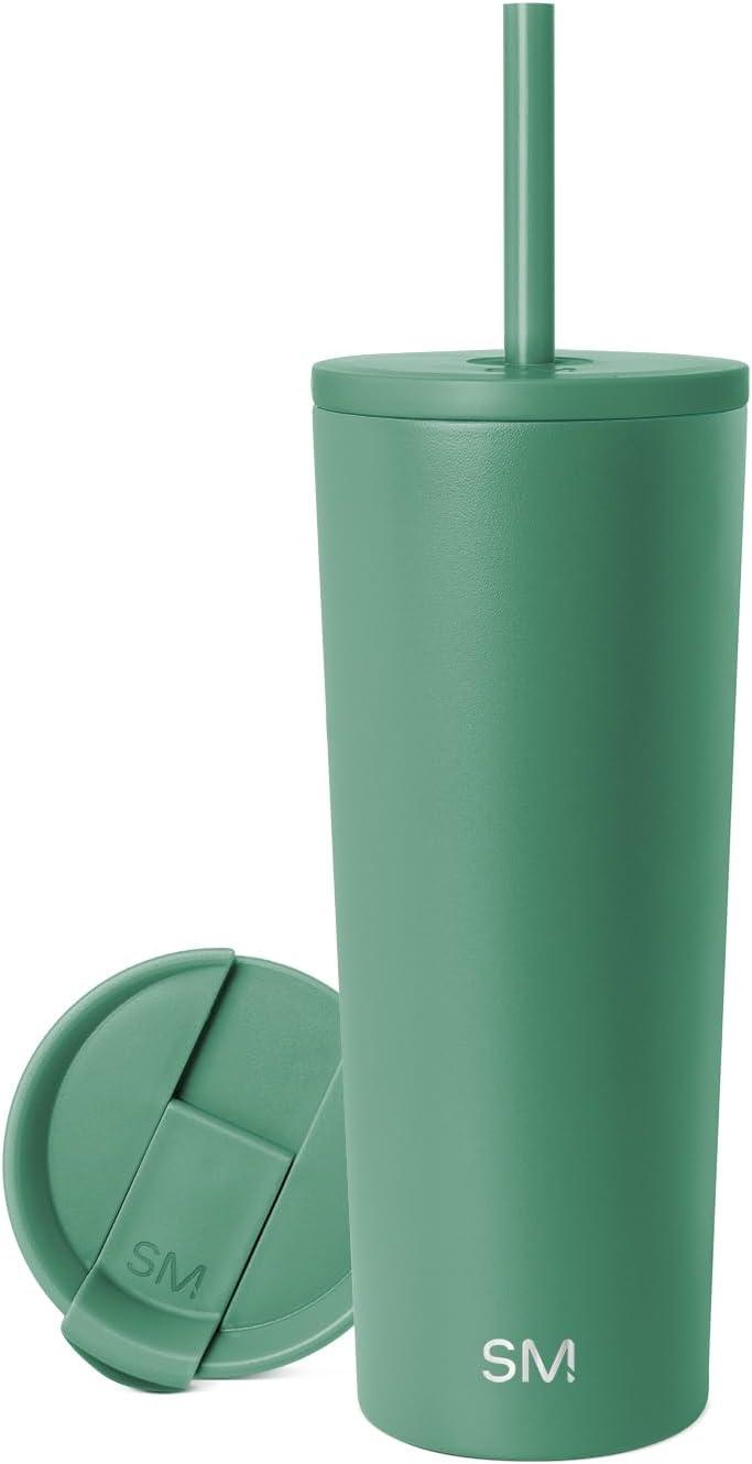 imageSimple Modern Holiday Bluey 40 oz Trek Tumbler with Handle and Straw Lid Cup Holder Friendly Insulated Stainless Steel Travel Mug Bluey Christmas MorningBasil