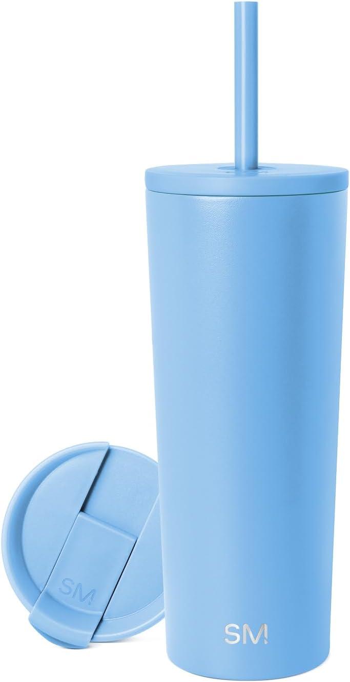 imageSimple Modern Holiday Bluey 40 oz Trek Tumbler with Handle and Straw Lid Cup Holder Friendly Insulated Stainless Steel Travel Mug Bluey Christmas MorningSnow Day