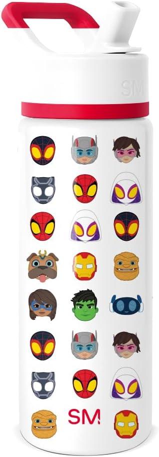 imageSimple Modern Kids Summit Water Bottle with Straw Lid Bluey 14oz Stainless Steel Cup Insulated Tumbler for Toddlers School Bluey CheckmateMarvel Spidey Friends Unite