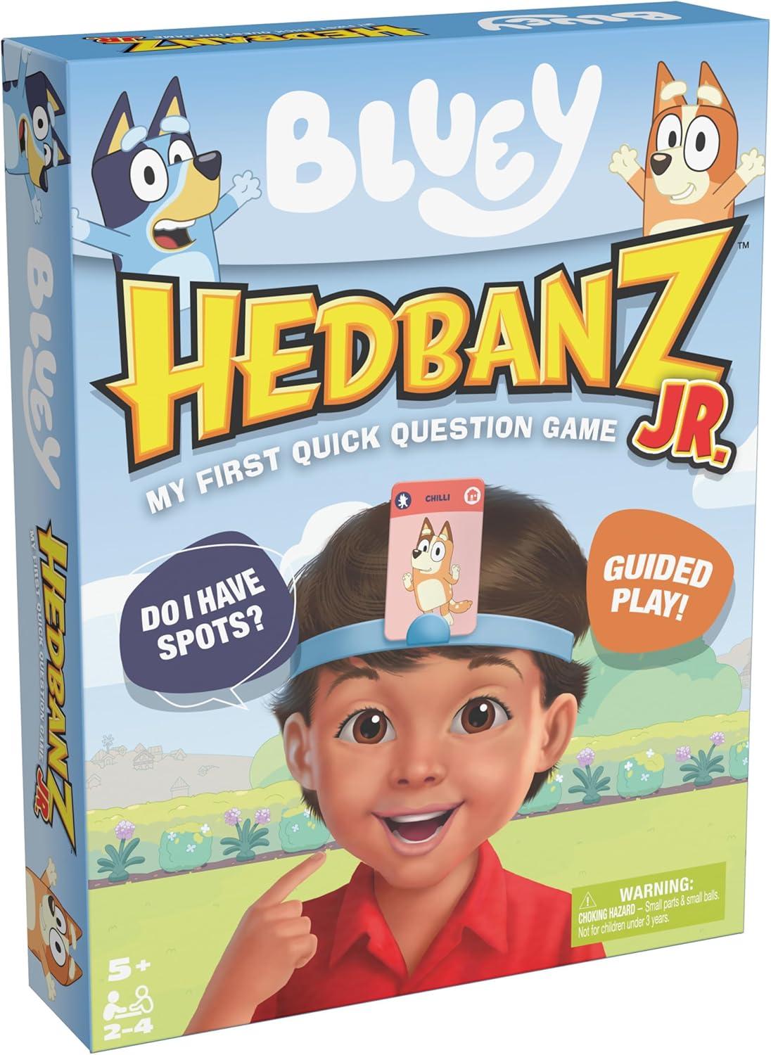 imageSpin Master Games Bluey Hedbanz Jr Picture Guessing Card Game Includes Illustrations from Bluey Easy to Play for Family ampamp Kids 24 Players for Ages 5 ampamp Up