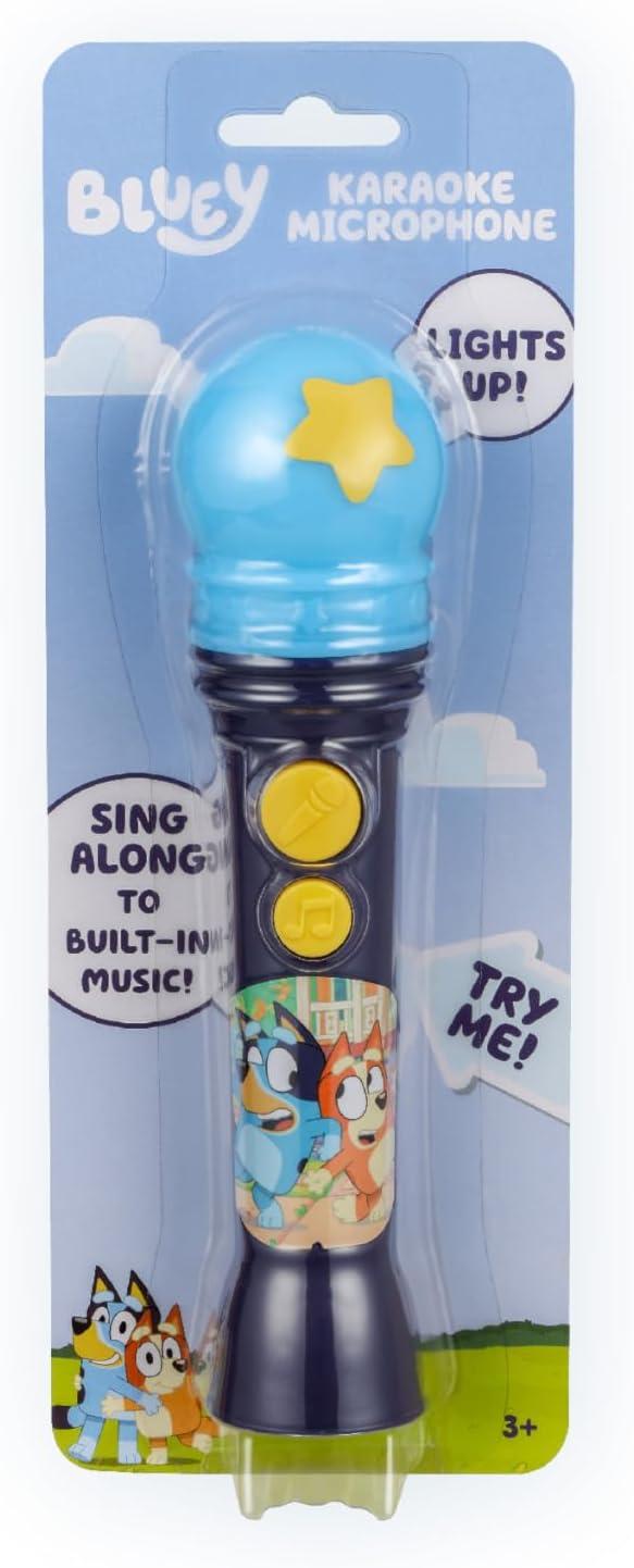 imageeKids Bluey Microphone Toy for Toddlers Includes Builtin Music and Lights Designed for Fans of Bluey Toys Great Stocking Stuffers for Kids