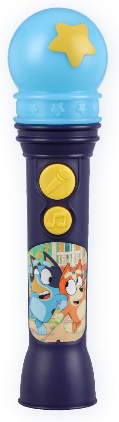 imageeKids Bluey Microphone Toy for Toddlers Includes Builtin Music and Lights Designed for Fans of Bluey Toys Great Stocking Stuffers for Kids