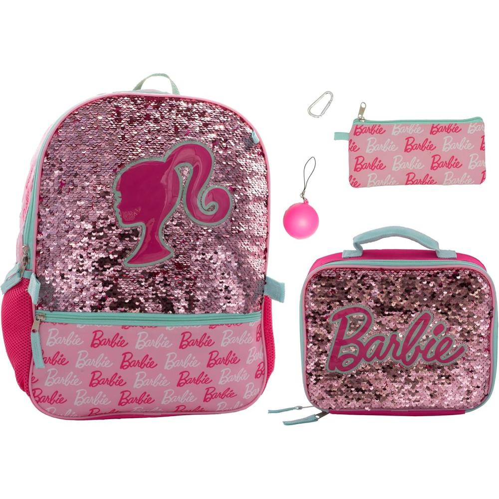 imageAI ACCESSORY INNOVATIONS Bluey 4 Piece Backpack Set for Pre School Girls ampamp Boys Kids 16quot School BagBarbie Pink