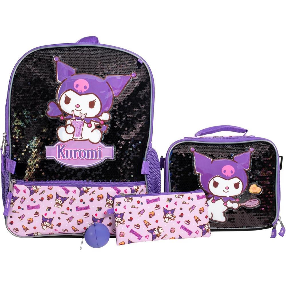 imageAI ACCESSORY INNOVATIONS Bluey 4 Piece Backpack Set for Pre School Girls ampamp Boys Kids 16quot School BagKuromi